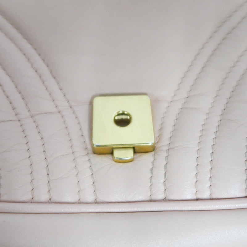 GUCCI GG Marmont Quilted Calfskin Shoulder Bag Light Pink Gold Hardware