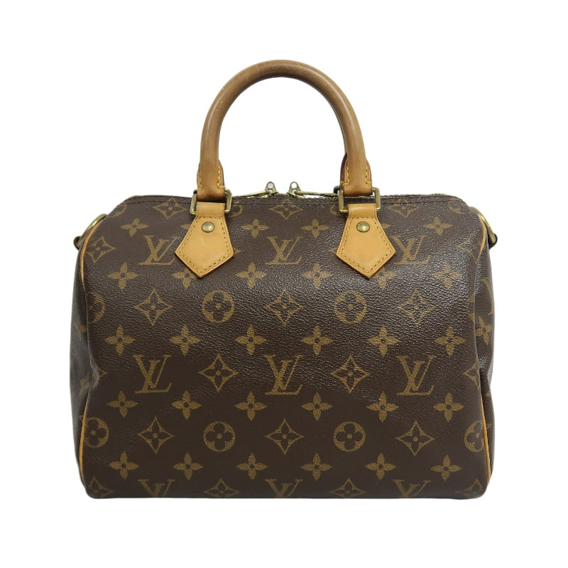 LOUIS VUITTON LV Nano Speedy Monogram Canvas With Shoulder Strap Handbag Brown PVC