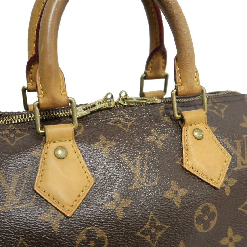 LOUIS VUITTON LV Nano Speedy Monogram Canvas With Shoulder Strap Handbag Brown PVC