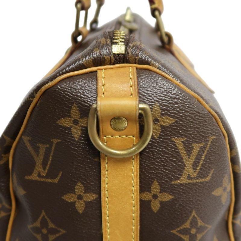 LOUIS VUITTON LV Nano Speedy Monogram Canvas With Shoulder Strap Handbag Brown PVC
