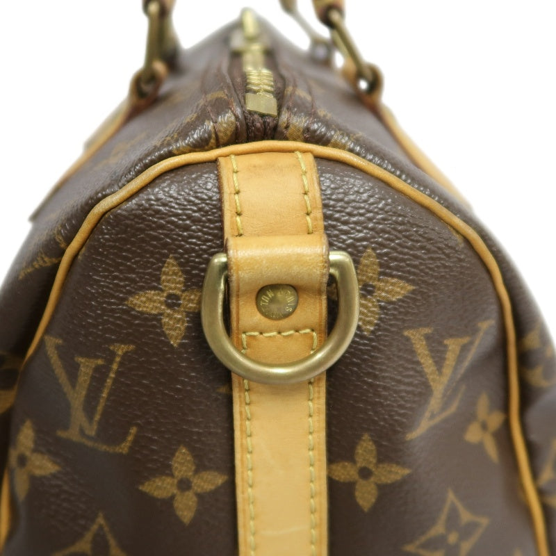 LOUIS VUITTON LV Nano Speedy Monogram Canvas With Shoulder Strap Handbag Brown PVC