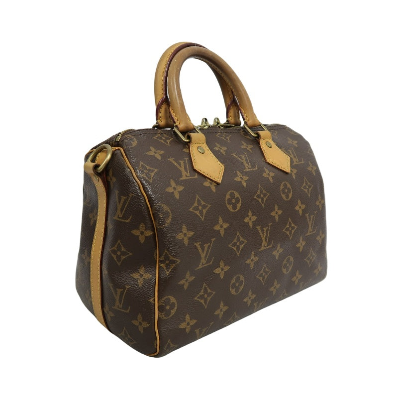 LOUIS VUITTON LV Nano Speedy Monogram Canvas With Shoulder Strap Handbag Brown PVC