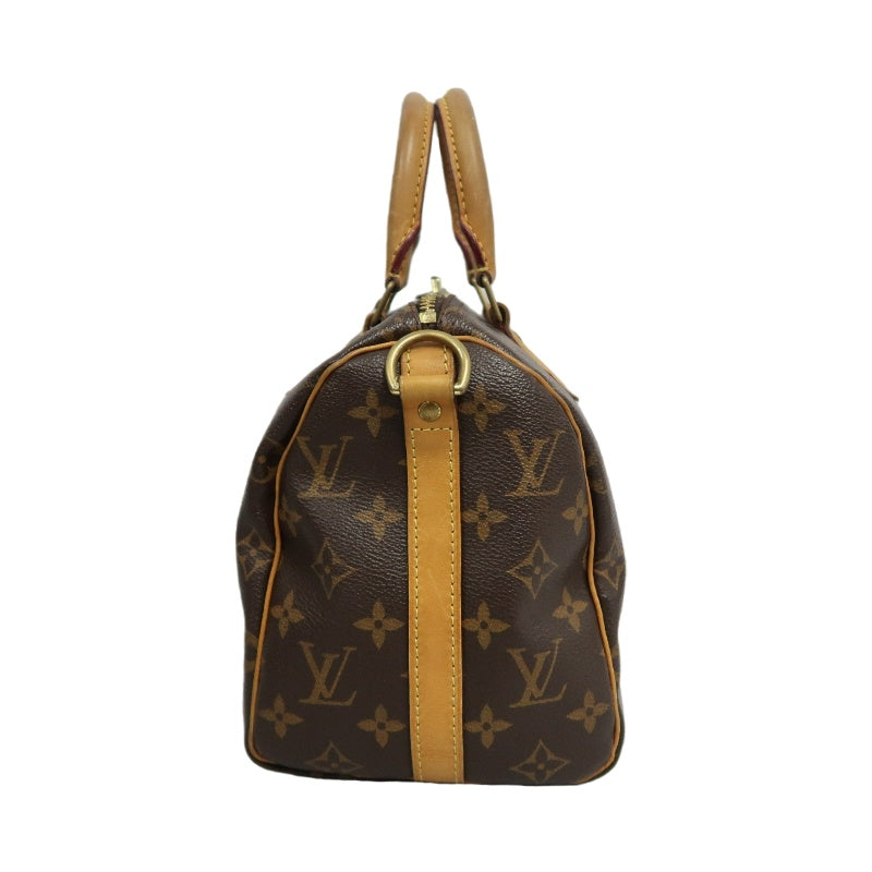 LOUIS VUITTON LV Nano Speedy Monogram Canvas With Shoulder Strap Handbag Brown PVC