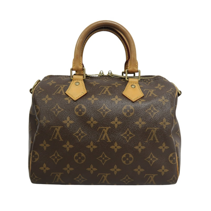 LOUIS VUITTON LV Nano Speedy Monogram Canvas With Shoulder Strap Handbag Brown PVC