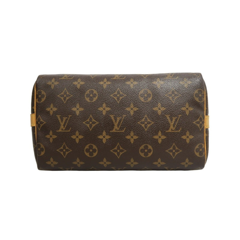 LOUIS VUITTON LV Nano Speedy Monogram Canvas With Shoulder Strap Handbag Brown PVC