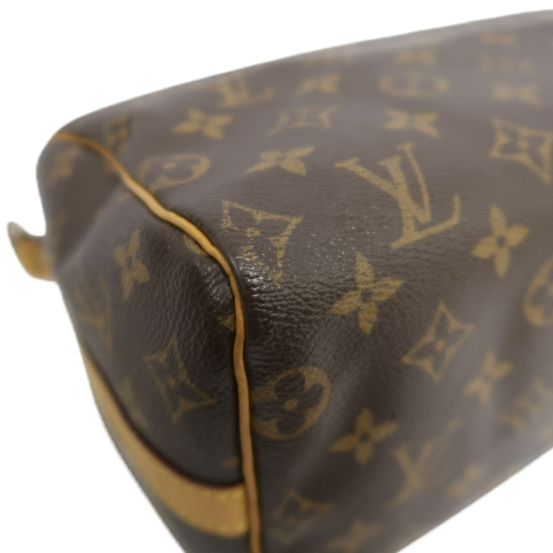 LOUIS VUITTON LV Nano Speedy Monogram Canvas With Shoulder Strap Handbag Brown PVC