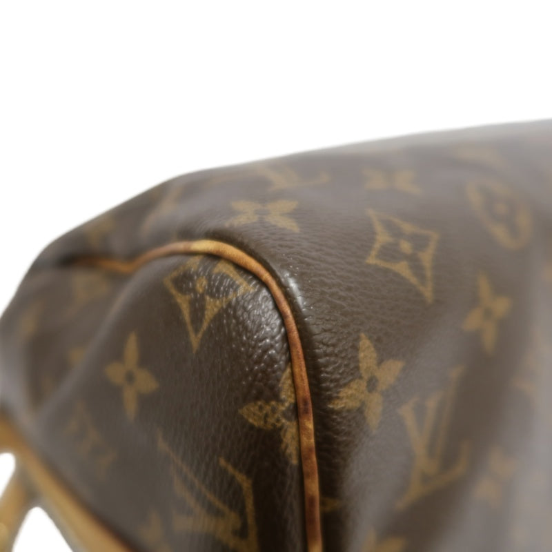 LOUIS VUITTON LV Nano Speedy Monogram Canvas With Shoulder Strap Handbag Brown PVC