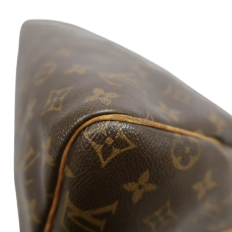 LOUIS VUITTON LV Nano Speedy Monogram Canvas With Shoulder Strap Handbag Brown PVC