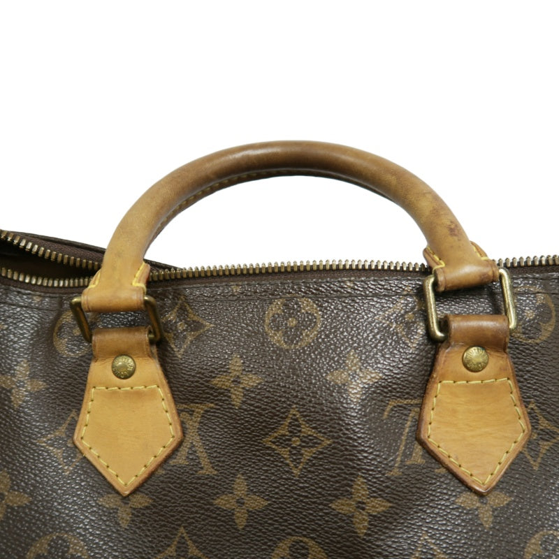 LOUIS VUITTON LV Nano Speedy Monogram Canvas With Shoulder Strap Handbag Brown PVC