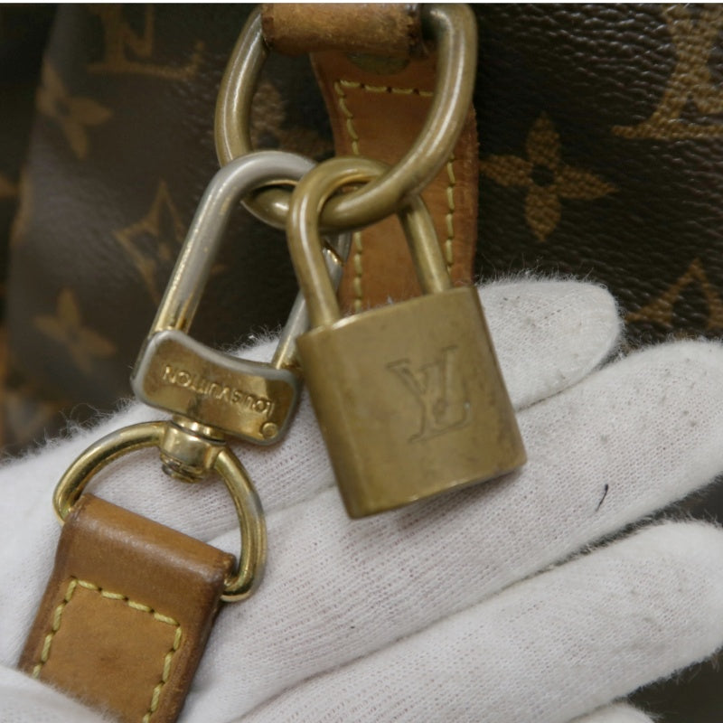 LOUIS VUITTON LV Nano Speedy Monogram Canvas With Shoulder Strap Handbag Brown PVC