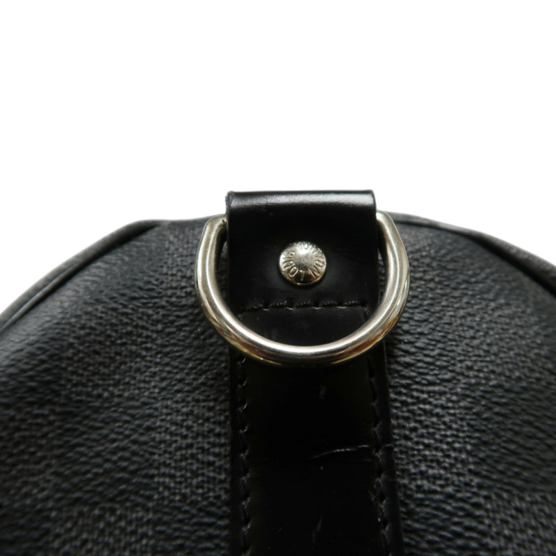 LOUIS VUITTON LV Keepall Damier Graphite Boston Travel Bag Black PVC