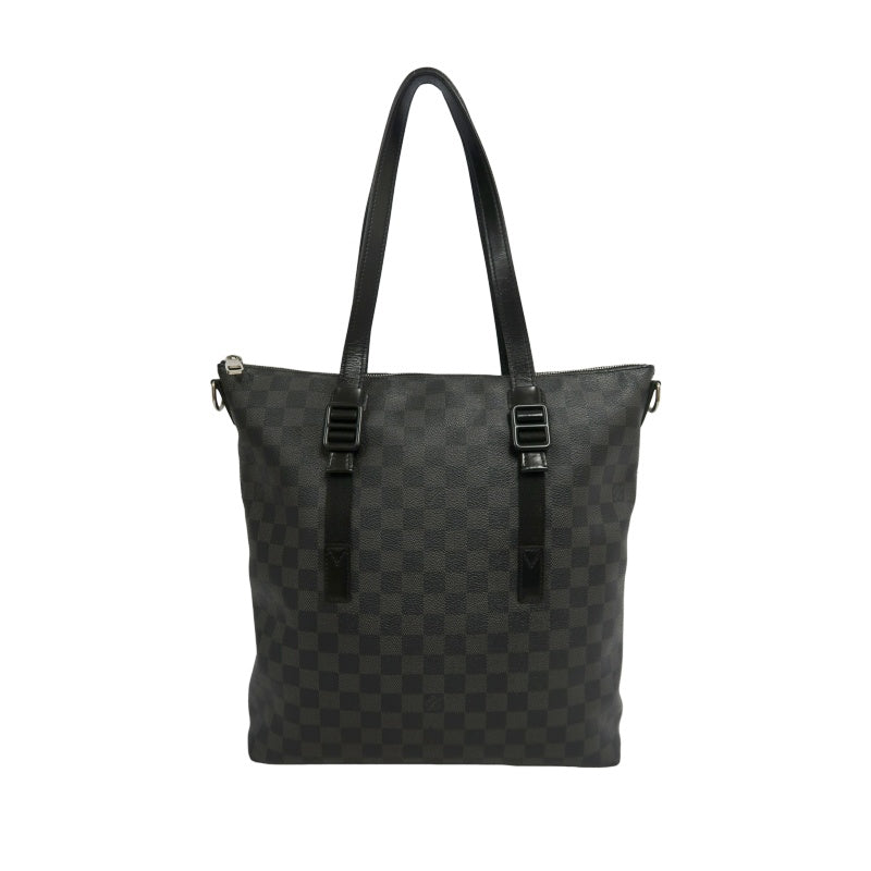LOUIS VUITTON LV Skyline Damier Graphite Tote Shoulder Bag Black PVC