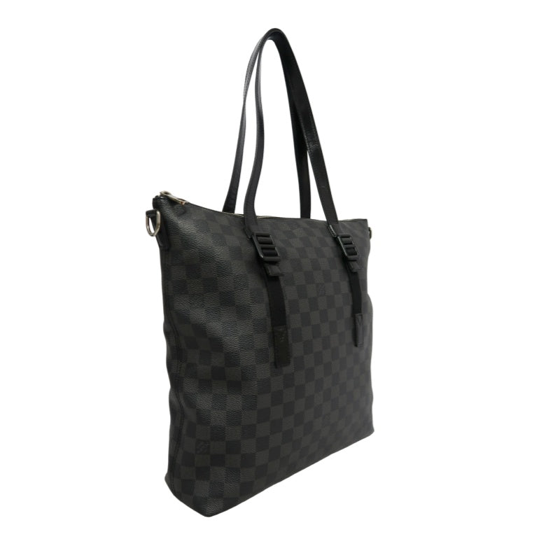 LOUIS VUITTON LV Skyline Damier Graphite Tote Shoulder Bag Black PVC