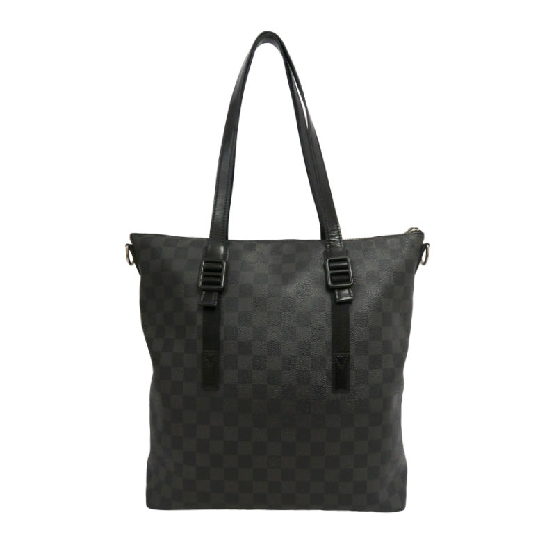 LOUIS VUITTON LV Skyline Damier Graphite Tote Shoulder Bag Black PVC