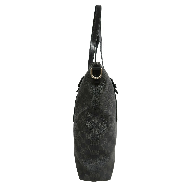 LOUIS VUITTON LV Skyline Damier Graphite Tote Shoulder Bag Black PVC