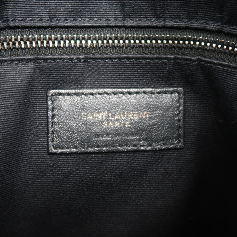 YVES SAINT LAURENT YSL Niki Leather Tote Shoulder Bag Burgundy Waxed Leather