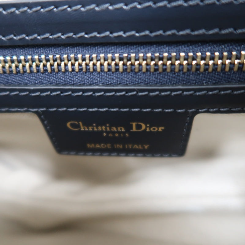 DIOR Saddle Bag Oblique Jacquard Canvas Gold Hardware Blue Navy