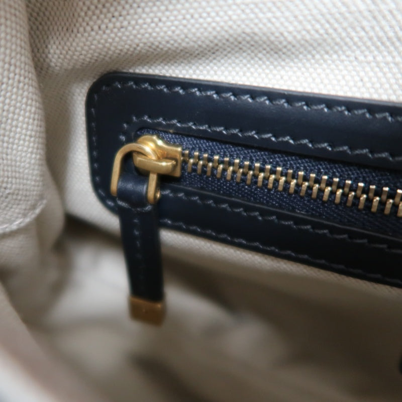 DIOR Saddle Bag Oblique Jacquard Canvas Gold Hardware Blue Navy