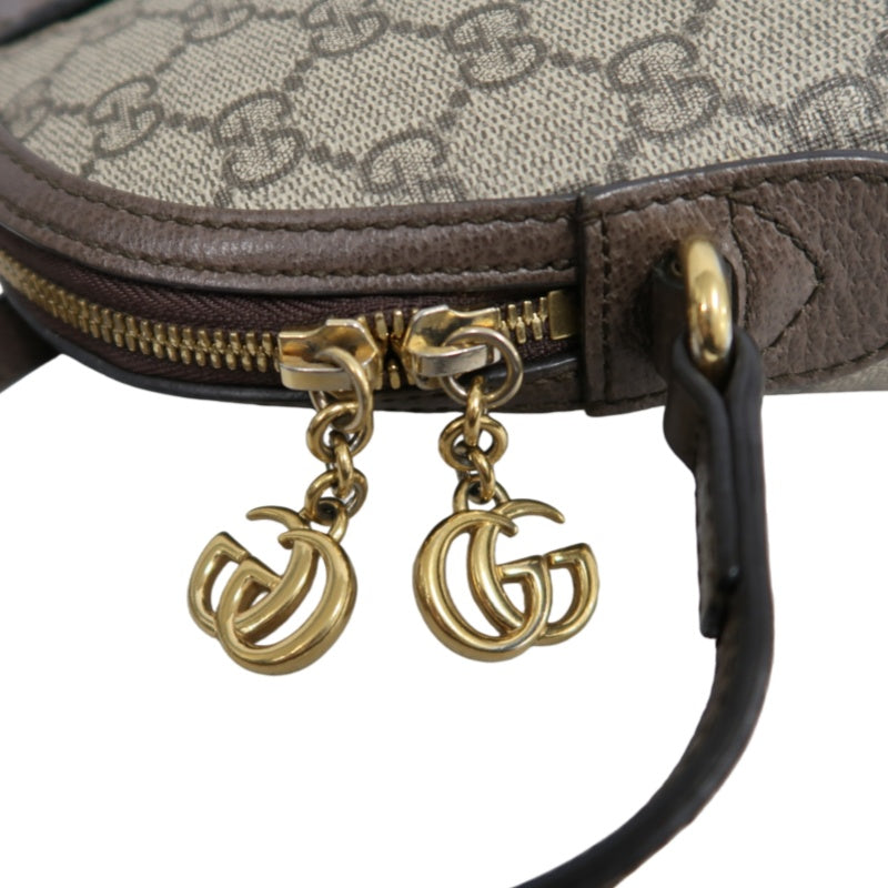 GUCCI Ophidia GG Supreme Canvas Shoulder Bag With Web Beige PVC