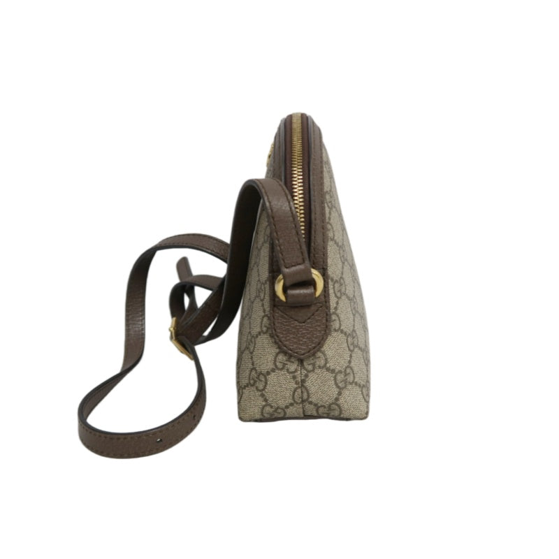 GUCCI Ophidia GG Supreme Canvas Shoulder Bag With Web Beige PVC