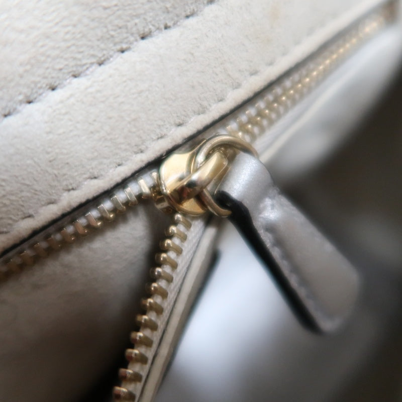 DIOR Lady Dior Cannage Quilted Lambskin Handbag Silver Pearlescent Gold Hardware 5-Format With Shoulder Strap