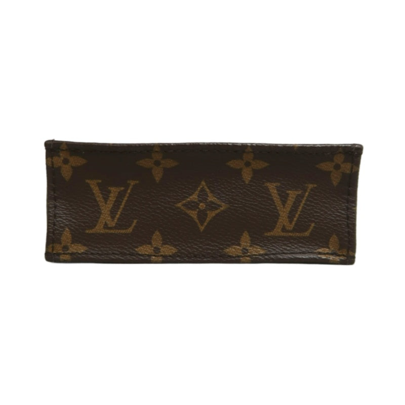 LOUIS VUITTON LV Petite Sac Pla Monogram Handbag Brown PVC With Shoulder Strap