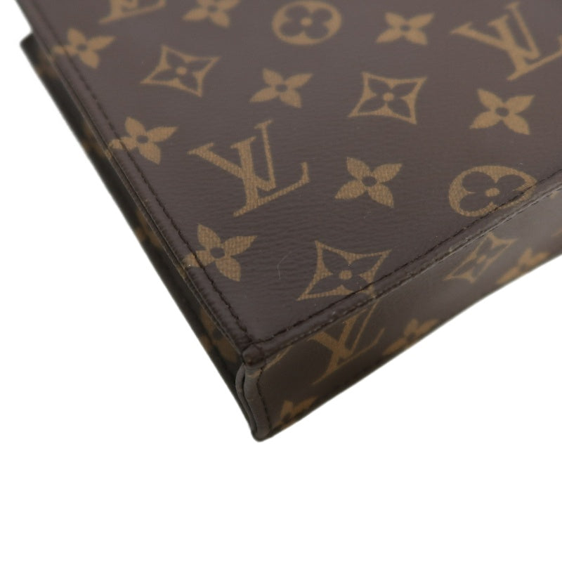 LOUIS VUITTON LV Petite Sac Pla Monogram Handbag Brown PVC With Shoulder Strap