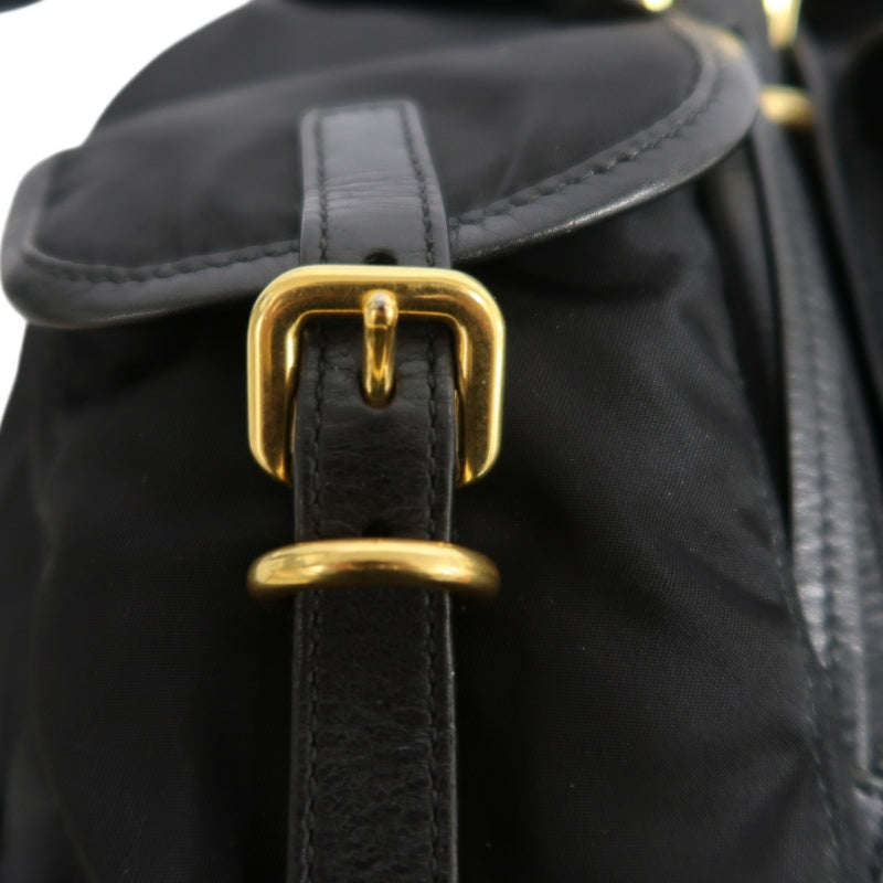 PRADA Nylon Backpack Black Gold Hardware