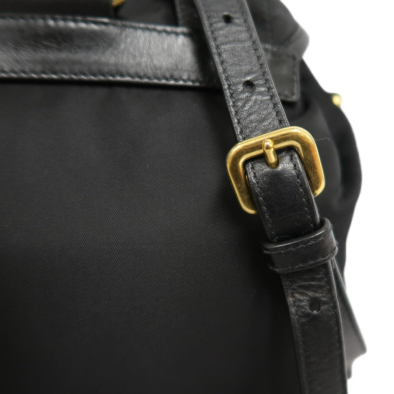 PRADA Nylon Backpack Black Gold Hardware