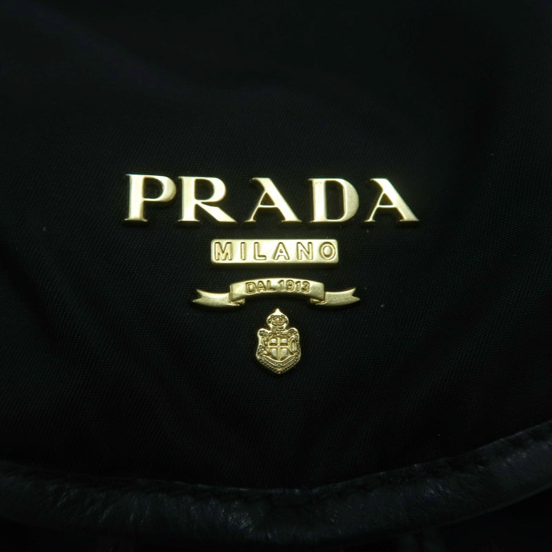 PRADA Nylon Backpack Black Gold Hardware