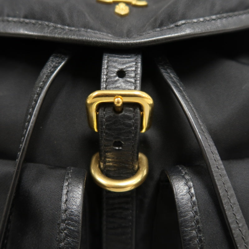 PRADA Nylon Backpack Black Gold Hardware