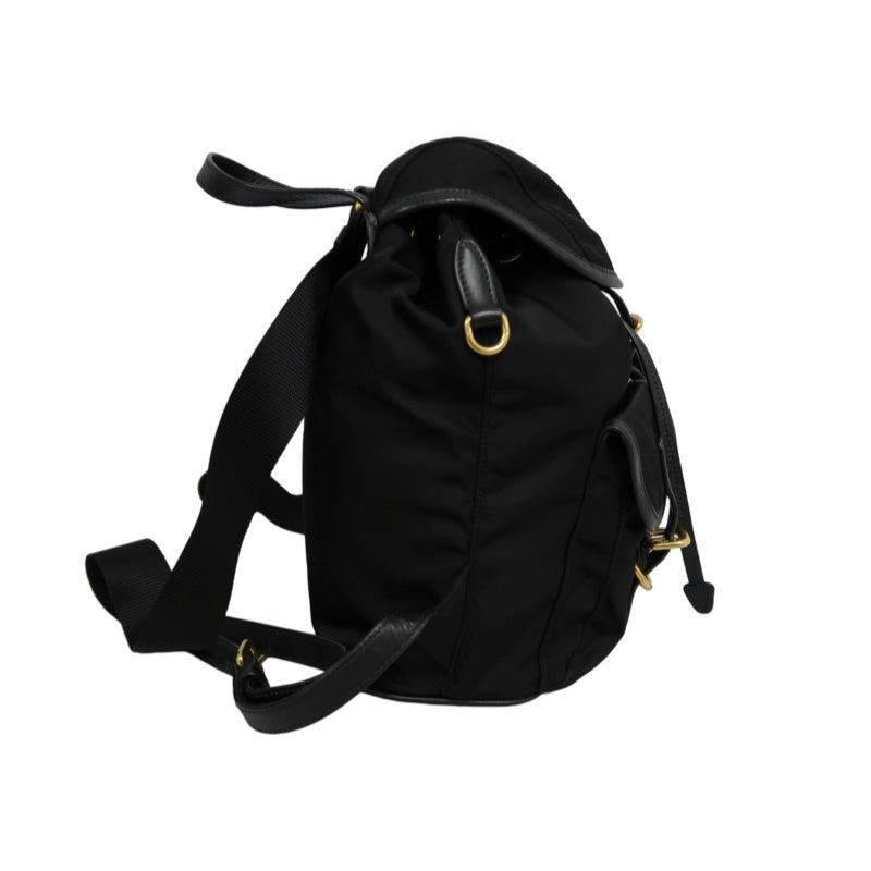 PRADA Nylon Backpack Black Gold Hardware