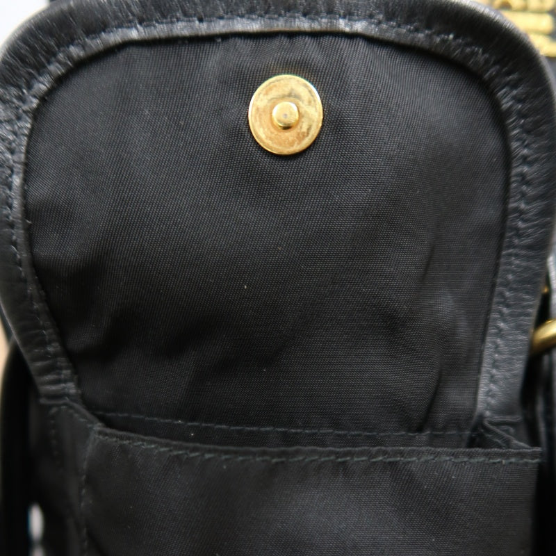 PRADA Nylon Backpack Black Gold Hardware