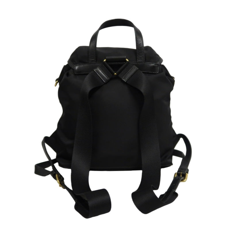 PRADA Nylon Backpack Black Gold Hardware