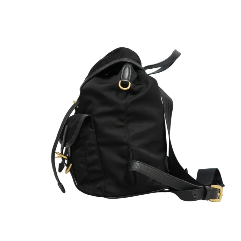 PRADA Nylon Backpack Black Gold Hardware