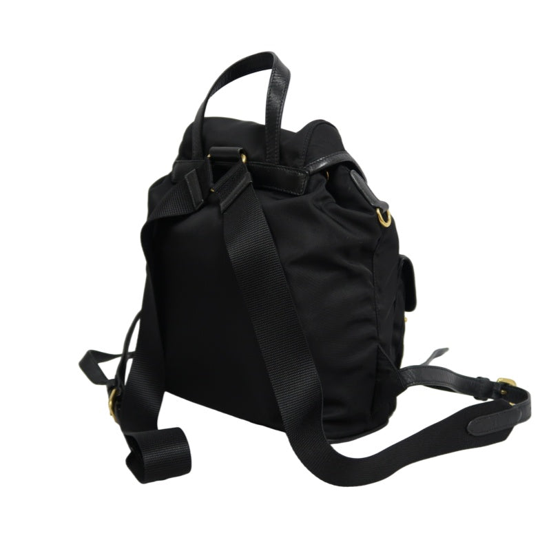 PRADA Nylon Backpack Black Gold Hardware