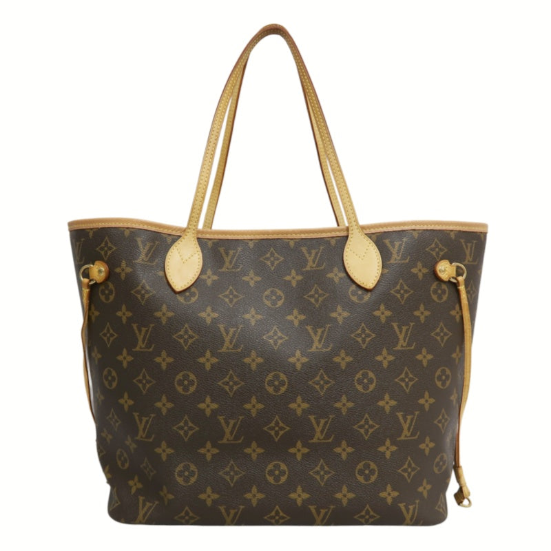 LOUIS VUITTON Monogram Neverfull MM Tote Bag Brown