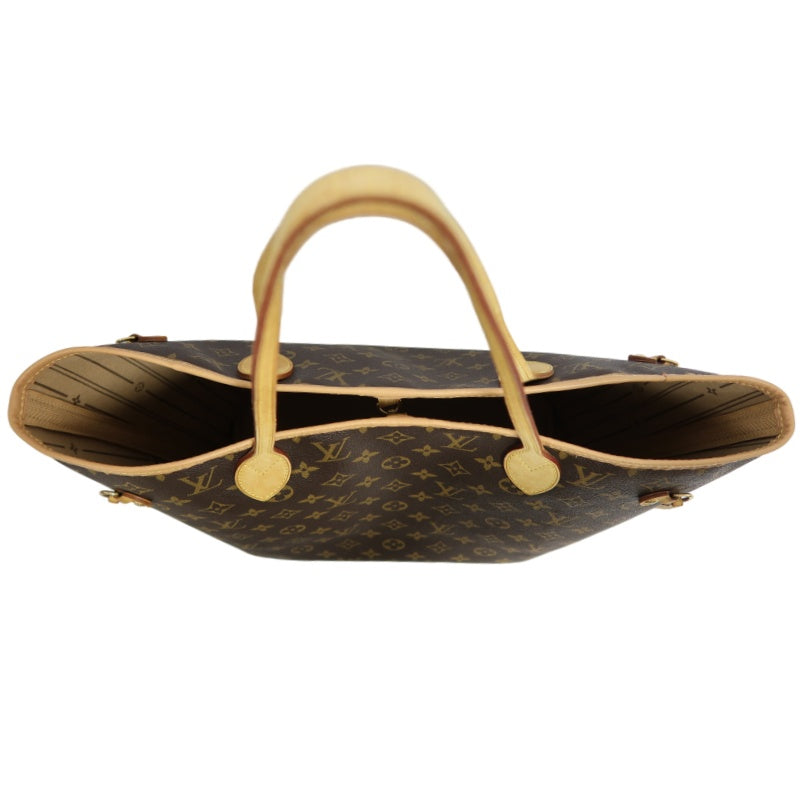 LOUIS VUITTON Monogram Neverfull MM Tote Bag Brown
