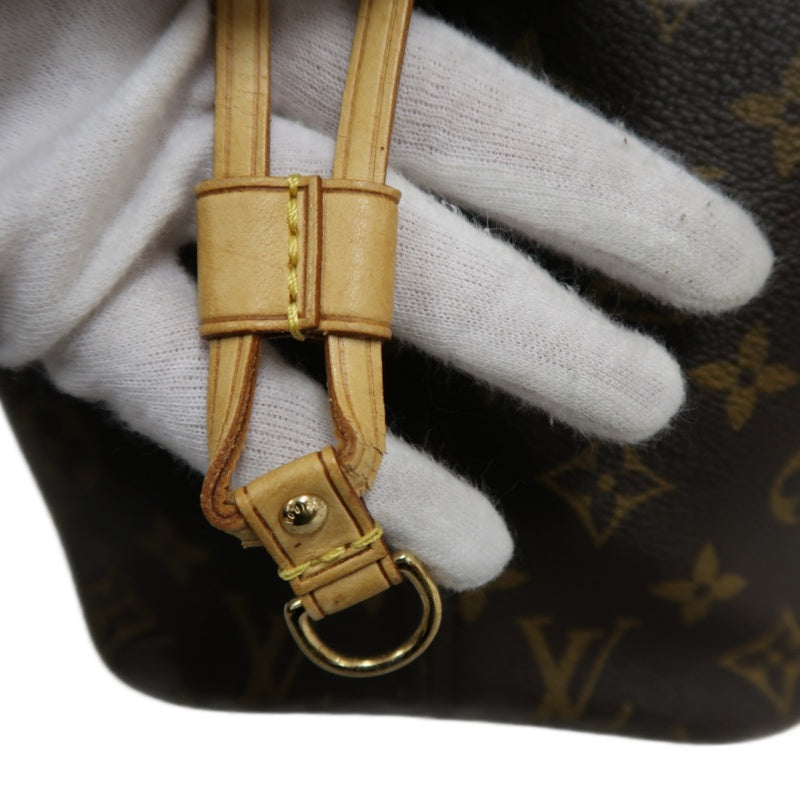 LOUIS VUITTON Monogram Neverfull MM Tote Bag Brown
