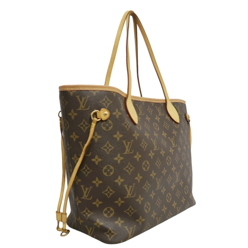 LOUIS VUITTON Monogram Neverfull MM Tote Bag Brown