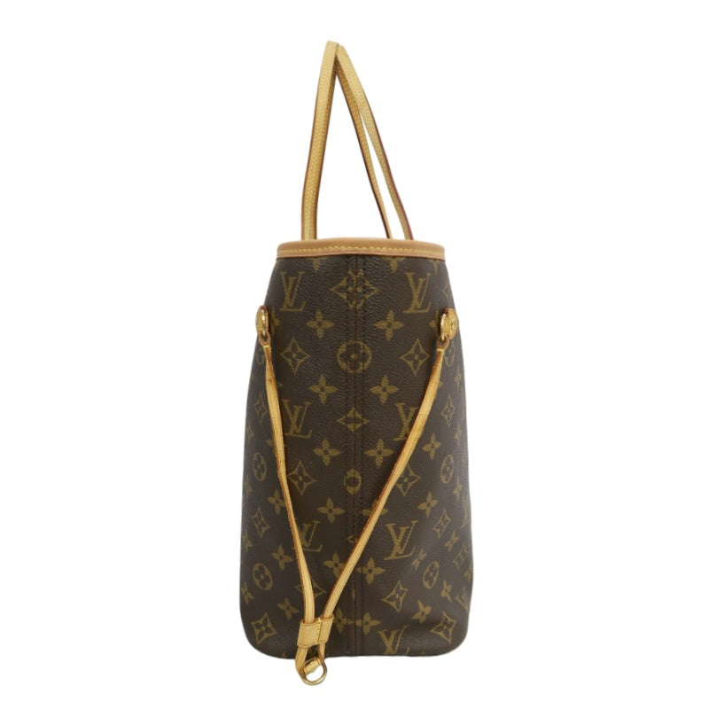 LOUIS VUITTON Monogram Neverfull MM Tote Bag Brown
