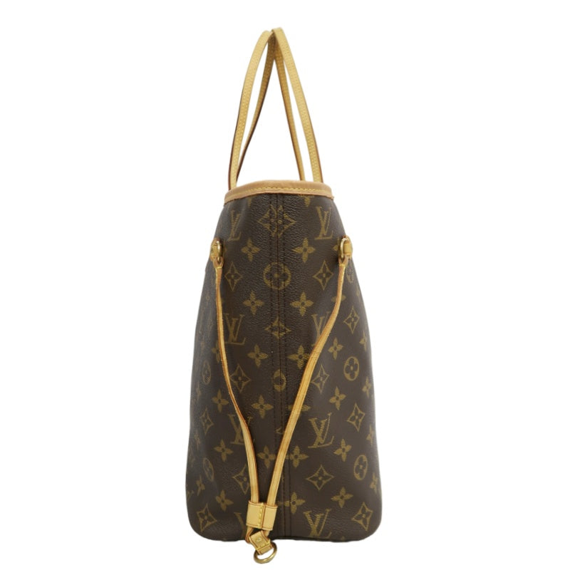 LOUIS VUITTON Monogram Neverfull MM Tote Bag Brown