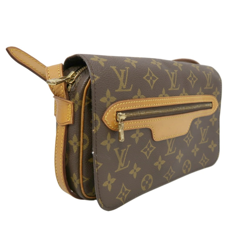 LOUIS VUITTON Monogram Pallas MM Shoulder Bag Brown