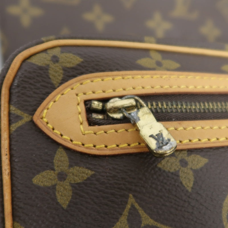 LOUIS VUITTON Monogram Pallas MM Shoulder Bag Brown