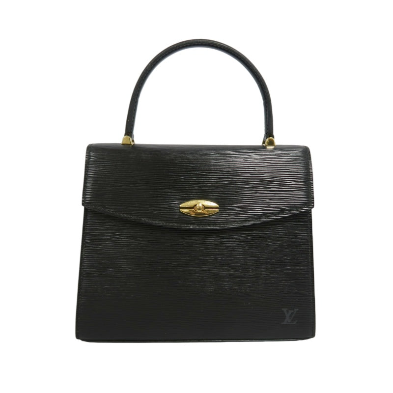 LOUIS VUITTON Epi Malesherbes Handbag Leather Black