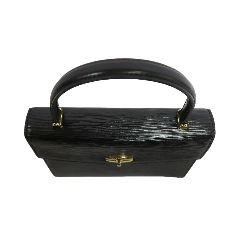 LOUIS VUITTON Epi Malesherbes Handbag Leather Black