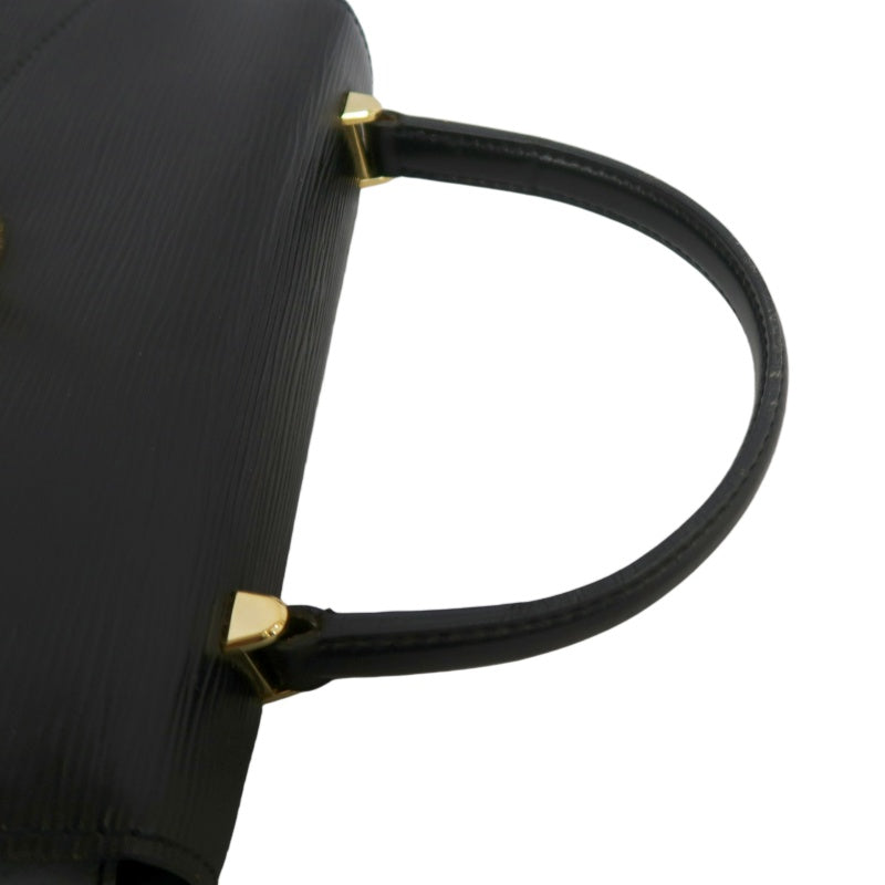 LOUIS VUITTON Epi Malesherbes Handbag Leather Black
