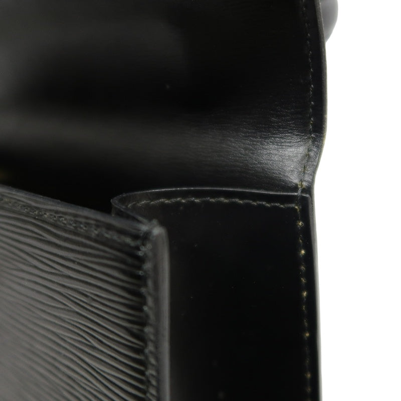 LOUIS VUITTON Epi Malesherbes Handbag Leather Black