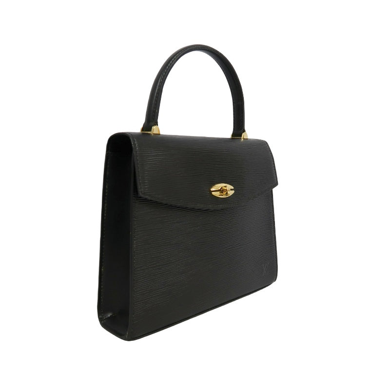 LOUIS VUITTON Epi Malesherbes Handbag Leather Black
