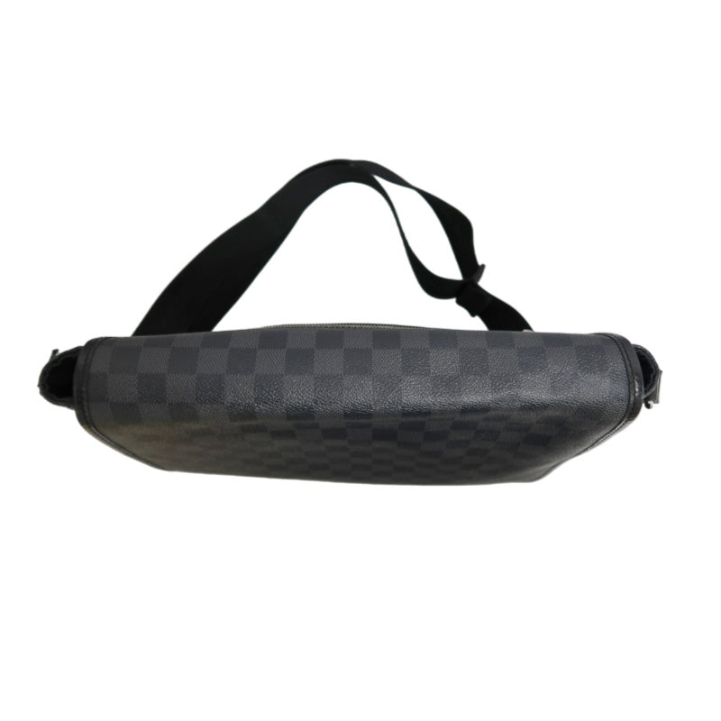 LOUIS VUITTON Damier Graphite Daniel MM Shoulder Bag  Black Grey